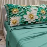 PETTI Artigiani Italiani – Lenzuola in Cotone con Federe in Stampa Digitale, Lenzuola Letto Singolo, Completo Letto Singolo, Floreale 7 Ottanio, 100% Made in Italy