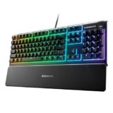 SteelSeries Apex 3 – Tastiera da Gaming RGB – Illuminazione RGB a 10 Zone – Poggiapolsi Magnetico di Alta Qualità – PC Layout Italiano (QWERTY)