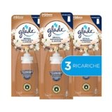 Glade Sense & Spray Profumatore per Ambienti con Oli Essenziali e Sensore di Movimento, Fragranza Gelsomino e Sandalo di Bali, 3 Ricariche