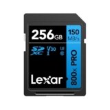 Lexar High-Performance 800x PRO 256GB Scheda SD, UHS-I 150 MB/s Lettura, Scheda di Memoria SD V30/U3/C10 per Fotocamere DSLR di Fascia Media, Fotocamere Compatte e Videocamere HD(LSD0800P256G-BNNAA)
