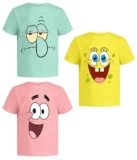 Nickelodeon Spongebob Square Pants Shirts for Boys (3-Pack) KidsGraphic Tshirt for Toddler & Up – 11 Gn/YEL/Pk SS