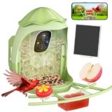 ​Osoeri AI Smart Bird Feeder with Camera – 2K HD Live Video & AI Identify Birds, Solar Powered Birdfeeder for Outdoors, 2.4GHz WiFi, Real-Time Alerts, Best Gifts for Bird Lovers & Families