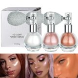3 colori spray glitterato in polvere sfusa, lucido ad alta brillantezza, per capelli, viso, corpo, cosmetico