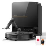 roborock Saros Z70 Robot Aspirapolvere con Braccio Meccanico OmniGrip, 7,98 cm Ultrasottile, 22.000 Pa, Tecnologia FlexiArm Riser, Telaio AdaptiLift, Stazione Multifunzionale 4.0, Hello Rocky, Nero