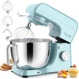 Impastatrice Planetaria Professionale, 1300W, 10 Velocità e Funzione Pulse, Contenitore Inox 5.5 L, Piedini antiscivolo, Coperchio con apertura, Uncino, Mescolatore, Frusta sbattitrice