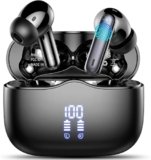 Cuffie Bluetooth, 2026 Auricolari Bluetooth 5.4 In Ear HD HiFi Stereo, 40 Ore Cuffie Wireless con 4 Mics ENC Cancellazione Rumore, IP7 Impermeabili Cuffiette Bluetooth per Androide/iOS, USB-C, Nero