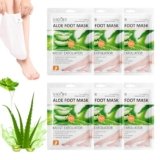 6 Paia Maschera Piedi Esfoliante, Pedimask Nutriente con Aloe Vera, Maschera Piedi Idratante, Maschera Peeling Piedi, Per Calli e Pelle Morta Piedi, Maschera Piedi Secchi Screpolati