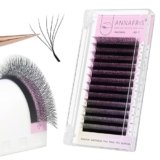 ANNAFRIS 6D W Extension Ciglia 0.07 D 9mm Premade Fan Lash Russian Volume Ventole Ciglia Ciuffetti 6D Eyelash Extension Professional(6D 0.07 D 9mm)