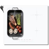 Cooksir Piano Cottura Induzione Bianco 4 Fuochi, 3500W Piastra a Induzione con Spina, Piano Induzione Incasso da 60CM, Zona Flessibile, Funzione Boost, Cursore Tattile, Blocco di Sicurezza, Timer