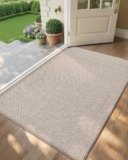 COLOR&GEOMETRY Zerbino Ingresso Antiscivolo e Assorbente 92x142cm, Tappeto Ingresso Interno Sottile, Zerbino d’Ingresso Lavabile per Porta Casa e Corridoio, Beige