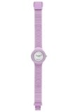 HIP HOP, Collezione Sensoriality, Orologio Donna Aurora Boreale, Cinturino in Silicone Regolabile, Quadrante Bianco, Pratica Chiusura, Cassa 32 mm, Movimento Solo Tempo, Resistente all’Acqua, Lilla