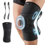 Ginocchiera Ortopedica con Supporti Rimovibili – Stabilizzatori Laterali Magnetici, Cuscinetto in Gel Rotuleo, Tutore Ginocchio a Compressione, Antiscivolo, per Sport, Palestra, Corsa e Recupero