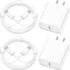 iPhone 17 16 15 Pro Max Charger Fast Charging, 3 Pack 60W Dual Port USB C Wall Charger Block with 10FT Long Type C Charging Cable Cord for iPhone 17/17 Pro Max/Air/16/15/Plus/Pro Max, iPad, AirPods