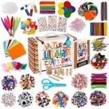 A&R CO. 3000+ Pcs Arts and Crafts Supplies & Materials for Kids – Ultimate Bulk Craft Kit for Boys & Girls with 99 Activities Book for Ages 3-5, 4-6, 6-8, 8-12