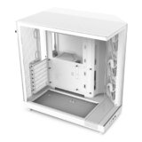 NZXT H6 Flow, CC-H61FW-01, Case Mid-Tower Compatto a Doppia Camera con Flusso d’Aria, Pannelli in Vetro Panoramico, Flusso d’Aria ad Alte Prestazioni, Include 3 Ventole da 120 mm, Bianco