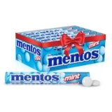 Mentos Chewy Mint Candy Roll, Holiday Candy for Christmas Stocking Stuffers for Adults & Kids, Party, Non-Melting, 14 Count (Pack of 15) – Packaging May Vary