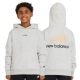 New Balance Boys Hoodie – Premium Comfy Cotton Blended Fleece Classic Pullover Sweatshirt for Kids, Sizes 4-20 Oatmeal Heather
