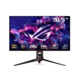 ASUS ROG Swift OLED PG32UCDMZ, Monitor da gioco 4K da 31,5″, 4K QD-OLED (3840 x 2160), 0,03ms (GTG), 240 Hz, DisplayPort 1,4, Tecnologia Anti-Flicker, Compatibile con G-SYNC, 99% DCI-P3, Nero