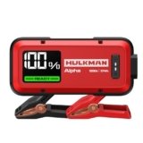 HULKMAN Alpha Ultra Red Avviatore 1000A 37Wh, Leggero ed Elegante, Jump Starter 12V con Cavi, Ricarica Completa in 45 Min, Standby 24 Mesi, IP65, Schermo LED, per Motori Benzina 6.5L / Diesel 3.0L