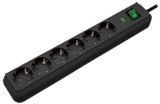 Brennenstuhl Eco-Line 13.500A presa multipla con protezione di sovratensione 6 prese nero 1,5m H05VV-F 3G1,0