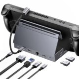 UGREEN Hub USB C HDMI 4K 60Hz Dock Steam Deck ROG Ally Adattatore Type C 3.2 10Gbps Ethernet Gigabit PD 100W Ricarica Lettore di Schede SD TF Docking Station con Supporto Regolabile