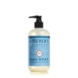 MRS. MEYER’S Clean Day Hand Soap, Made with Essential Oils, Biodegradable Formula, Rain Water, 12.5 fl. oz