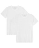 DANISH ENDURANCE T-Shirt Uomo Cotone, Magliette Maniche Corte Senza Etichetta, Scollo a V, da 1 a 4 Pezzi, Scollo Rotondo – Bianco 2 Paia, 2XL