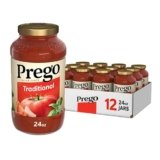Prego Traditional Pasta Sauce, 24 Oz Jar (Case of 12)