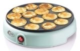 Bestron macchina per poffertjes dal design retrò, mini crepes, specialità olandese, macchina per pancake con rivestimento antiaderente e spia luminosa, collezione Sweet Dreams, colore: verde