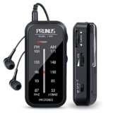 PRUNUS J-985 Mini Radio Portatile, Radiolina Portatile Piccola con Cuffie e Clip Posteriore, Radio FM/AM Tascabile che Supporta Stereo, Radio a Batteria AAA per Pescare, Correre, Camminare.