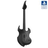 PDP RIFFMASTER Wireless Guitar Controller for PlayStation 5 and PlayStation 4, PS5/PS4, Rock Band 4, Audio Jack, Rechargeable Battery, Officially Licensed by Sony – Black