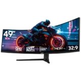 Gawfolk Monitor Gaming Curvo 49 Pollici Schermo DQHD 5120×1440, 120Hz, 1500R FreeSync Premium, VA, HDMI 2.0, VESA