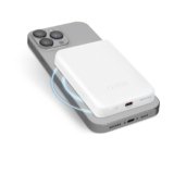 SBS PowerBank 5K MagSafe Wireless, 5.000mAh, Power Bank con Ricarica Rapida, Magnetico, Intelligent Charge (IC), LED di Carica, USB-C, Caricabatterie Portatile da Viaggio, Design Compatto, Bianco
