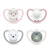 NUK Perfect Match Air Day & Night Succhietto per Bambini | 18-36 Mesi | Ciucci Fluorescenti Traspiranti Anti-Irritazione | Accettato dal 95% dei Bambini** | Assortiti | Confezione da 4