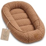 Nido Neonato Riduttore Letto boucle 90×50 cm – Babynest Portatile per Culla Lettino Morbido Coccola Cocoon Bimbo Bimba Camera Neonati Pumpkin