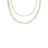 Fossil Women’s Beads and Stainless Steel with lobster clasp closure multi layered necklace