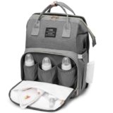 Nastopee Zaino Fasciatoio per Neonato – Elegante, con Piano Fasciatoio Portatile – Multifunzione – Impermeabile – Capienza Ampia – Per Uscite