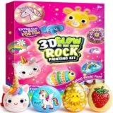 Unicorno Sassi Da Dipingere, Giochi Bambina 4 5 6 7 8 9 Anni Unicorni Kit Pittura per Bambina Regalo Bambina 5 6 7 Anni Lavoretti Giochi Creativi Bambini Regali Compleanno Pasqua Colori Acquerelli