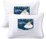 Utopia Bedding Toddler Pillow (White, 2 Pack), 13×18 Pillows for Sleeping, Soft and Breathable Cotton Blend Shell, Small Kids Pillow Perfect for Toddler Bed and Travel (Intended for Age 2 and up)