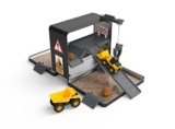 CAT Construction Toys, Store N Go Playset – Tin Travel Case Transforms into Multi-Level Worksite, Includes 2 Little Machines Vehicles & 10 + Accessories, Portable STEM Toy for Kids Ages 3 +
