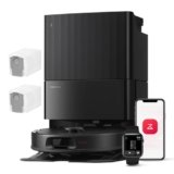 roborock QV 35A Set Robot Aspirapolvere, Antigroviglio, 8000Pa, Panno Sollevabile, Autolavaggio, Asciugatura ad Aria, Stazione Tutto in Uno, Evitare Ostacoli, Strategie di Pulizia dei Tappeti, Nero