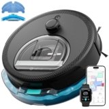 LEFANT M330Pro Robot Aspirapolvere Lavapavimenti con Mappatura, Laser dToF, 5000Pa, Rilevamento Tappeti, Evitamento Ostacoli PSD, Zone Vietate, WiFi Alexa App, Ideale per Peli Animali e Tappeti, Nero