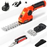 SHALL Tosaerba e tagliasiepi a batteria – Tagliasiepi elettrico da 7,2 V Tagliasiepi portatile 2 in 1