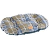 Ferplast Cuscino imbottito per cani e gatti SCOTT 65/6, Double-face, Scozzese, Soffice velluto, Lavabile, Blu