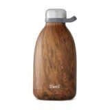 S’well Stainless Steel Roamer Bottle-64 Fl Oz-Teakwood Triple-Layered Vacuum-Insulated Containers Keeps Drinks Cold for 72 Hours and Hot for 24-BPA-Free Travel Water Bottle, 64oz