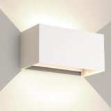 FUPE 25W LED Applique da Esterno/Interno Lampada da Esterno a Parete IP65 Impermeabile Moderno Alluminio Bianco 4000K Bianco Naturale Applique per Esterni Luce da Parete Angolo di Luce Regolabile