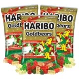 Haribo Christmas Goldbears, Festive Holiday Gummy Bears, Stocking Stuffer Candy Gifts, 4 Ounces (Pack of 3)