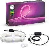 Philips Hue White and Color Ambiance Strisce LED Smart, Strisce Luminose a LED per Esterni e Interni, Luci Smart con Bluetooh, Alimentatore Incluso, 39.5W, 5m