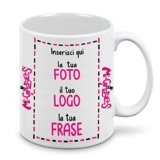 Mr. Gadgets Tazza in Ceramica Personalizzabile con Foto e Scritta