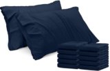 Utopia Bedding Standard Pillow Cases – 12 Pack – Envelope Closure – Soft Brushed Microfiber Fabric – Shrinkage and Fade Resistant Pillow Covers Standard Size 20 X 26 Inches (Standard, Navy)